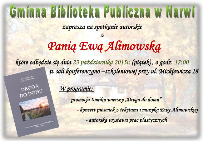 Spotkanie autorskie z Ewą Alimowską