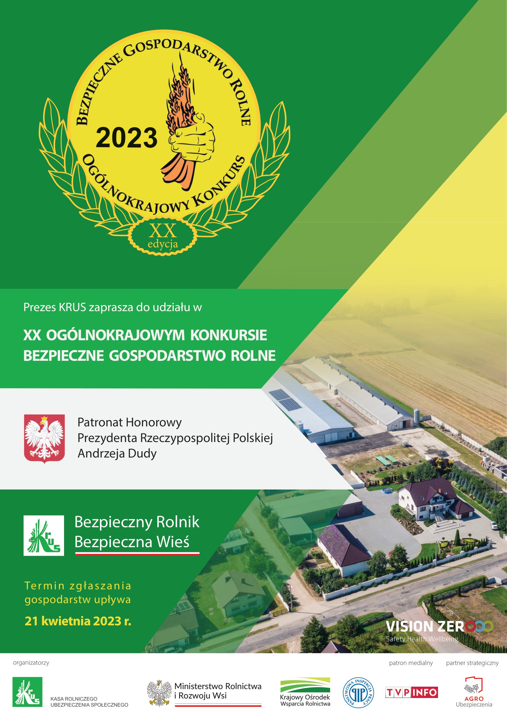 0100 OP.0620.4.2023 konkurs Bezpieczne Gospodarstwo Rolne plakat