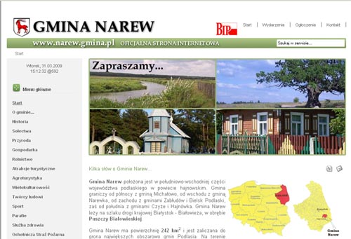 Nowa strona internetowa Gminy Narew