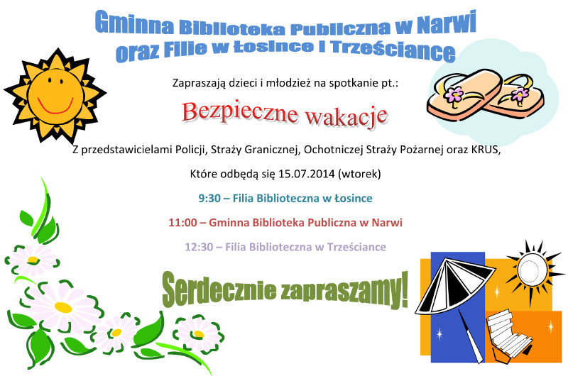 Bezpieczne wakacje w bibliotece