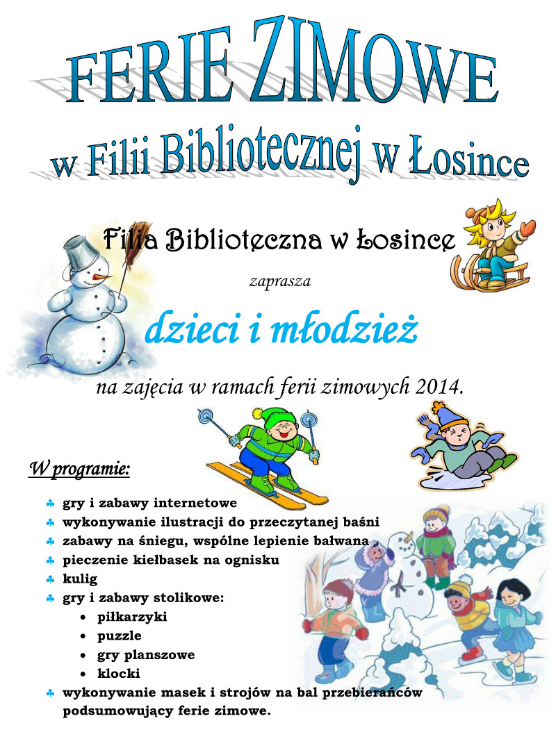 Ferie zimowe w bibliotece