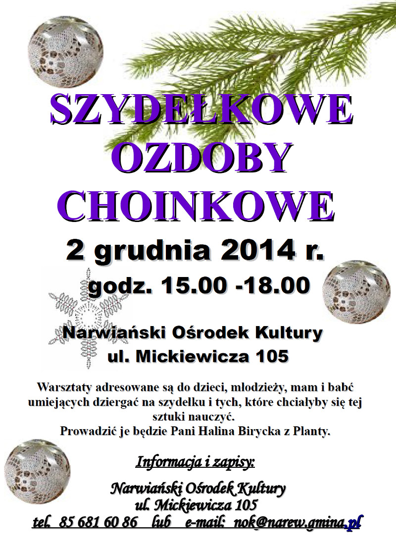 Szydełkowe ozdoby choinkowe