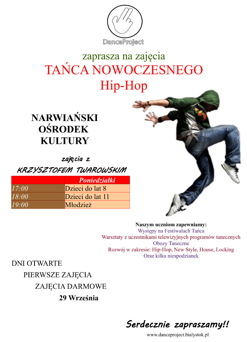 Zajęcia tańca nowoczesnego w NOK