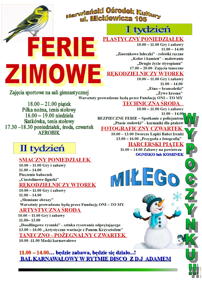 Ferie zimowe w NOK