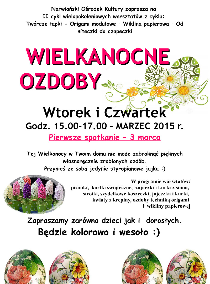 Ozdoby wielkanocne - warsztaty