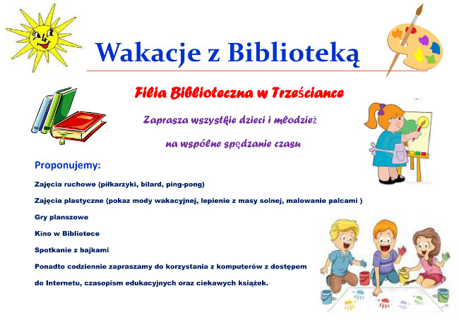 Wakacje w Bibliotece w Trześciance