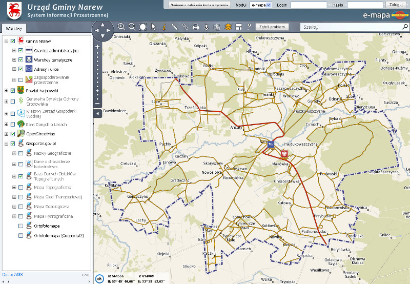 System Informacji Przestrzennej Gminy Narew