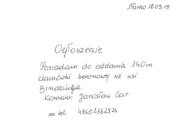 ogłoszenie