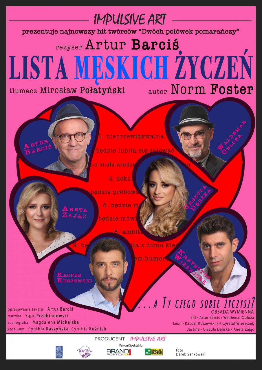 plakat Lista męskich życzeń